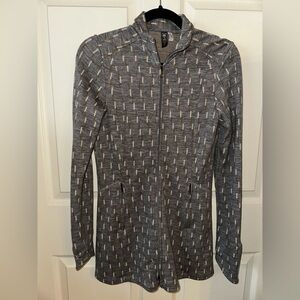 Ibex Gray Patterned wool Women's Jacket S fall winter